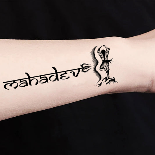 Maa Rudhraksh Tattoo God Family Waterproof Men and Women Temporary Body Tattoo