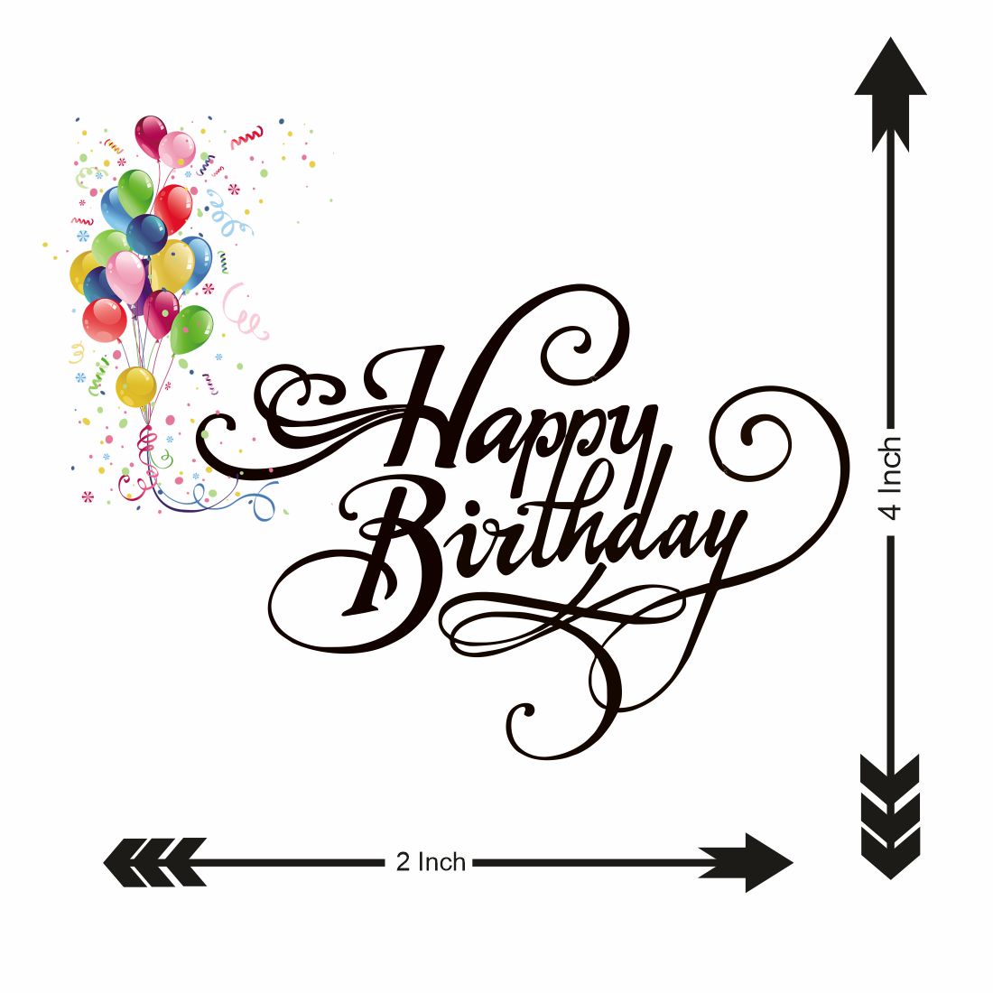 Happy Birthday Tattoo Balloon Waterproof Boys and Girls Temporary Body Tattoo