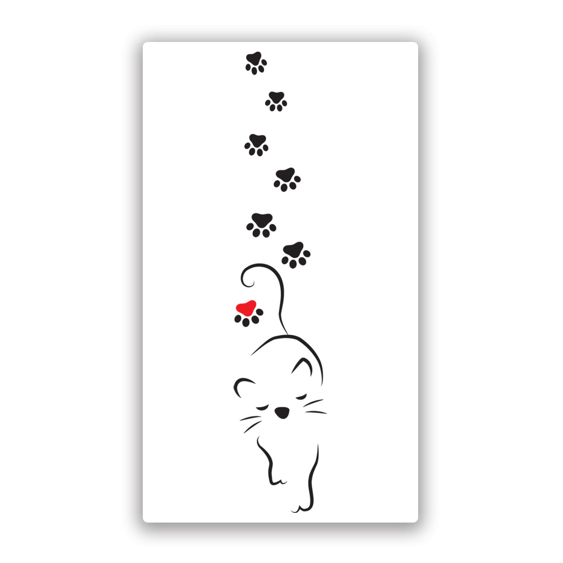 Cat Tattoo Kitten with Foot Animal Tattoo Waterproof For Girls and Boys Temporary Body Tattoo