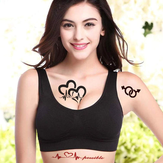 Possible Heart Beat Arrow Sign Tattoo Waterproof Male and Female Temporary Body Tattoo - Temporarytattoowala