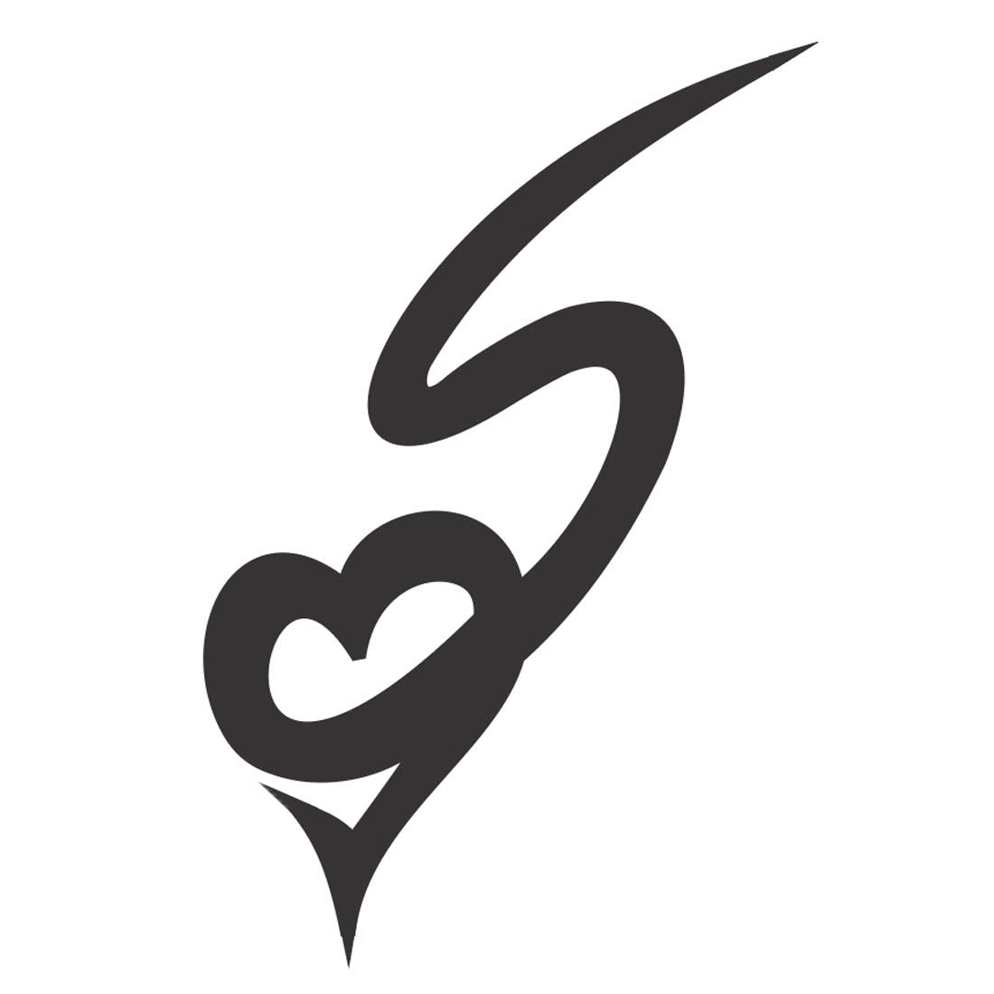 S Starting Name Alphabet Tattoo Waterproof Male and Female Temporary Body Tattoo - Temporarytattoowala