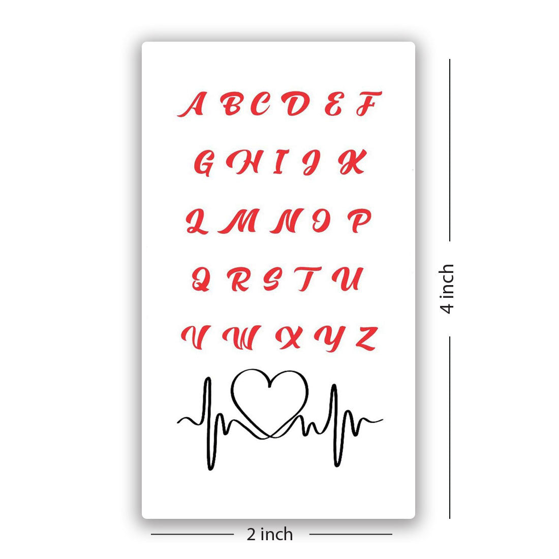 Temporary Tattoowala ABCD Name of Alphabet Letter Tattoo Waterproof Men and Women Tattoo
