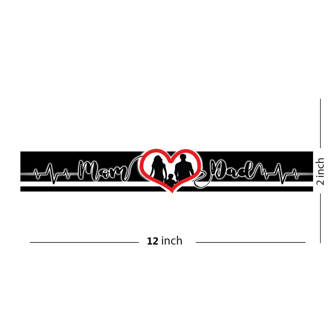 Hand Band Mom Dad Black Temporary Tattoo Waterproof For Boys and Girls Temporary Body Tattoo