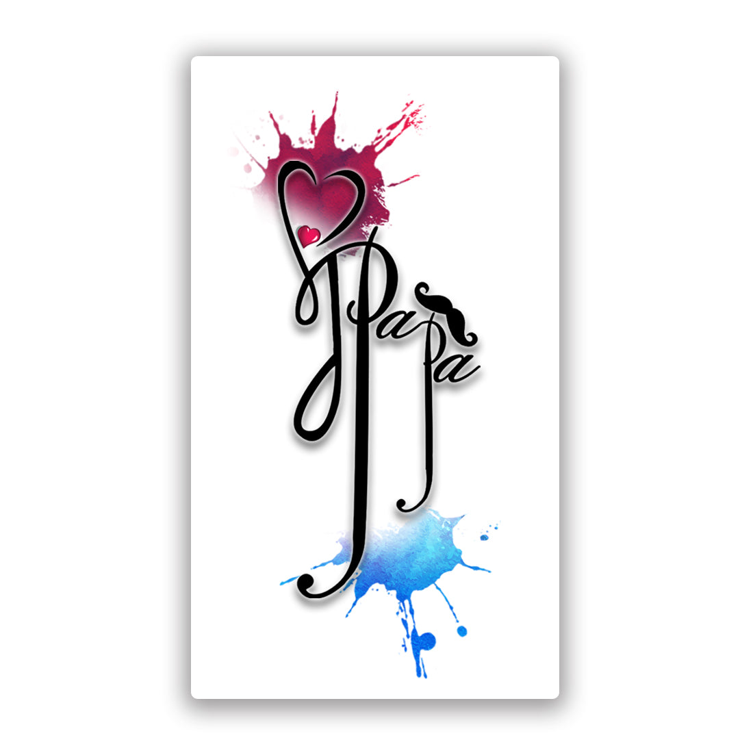 Heart with Maa Paa Tattoo Waterproof For Girls and Boys Multi Temporary Body Tattoo