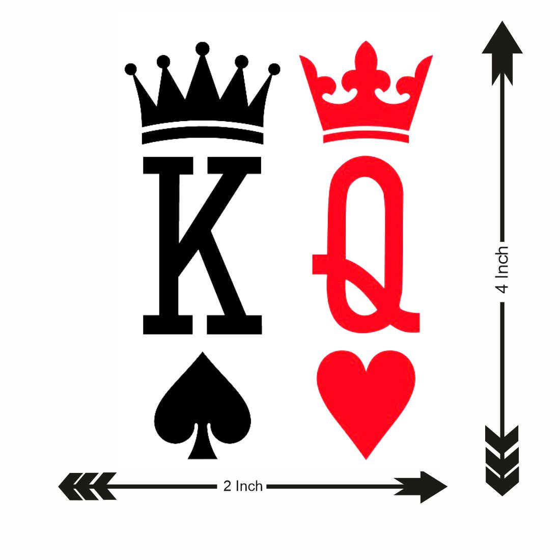 King and Queen Tattoo Waterproof Boys and Girls Temporary Body Tattoo