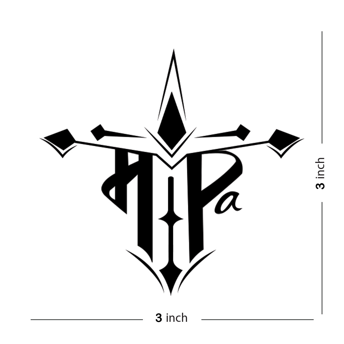 Maa Paa Tattoo Arrow Waterproof For Men and Women Temporary Tattoo