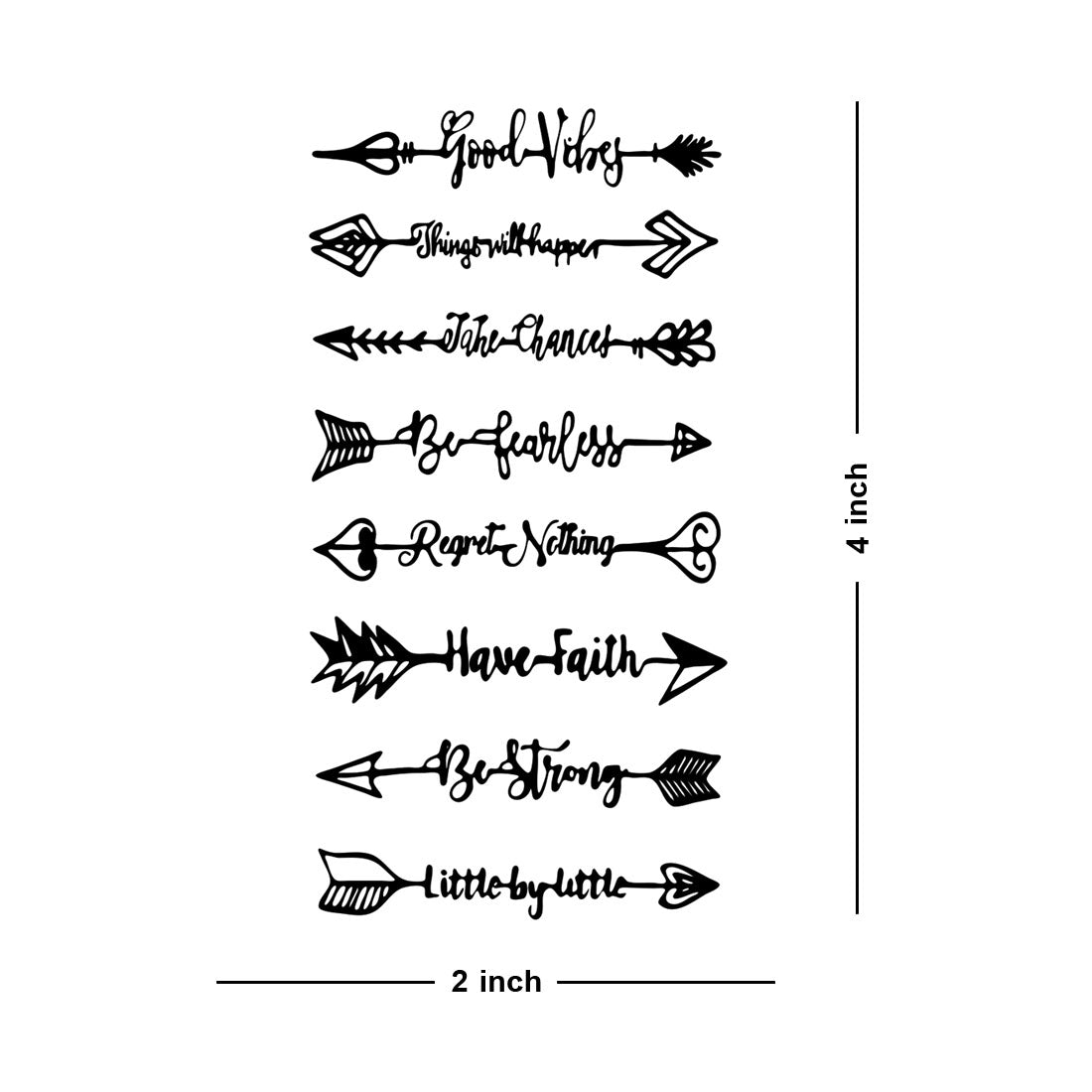 Have Faith with Arrow Tattoo Strong Temporary Body Tattoo