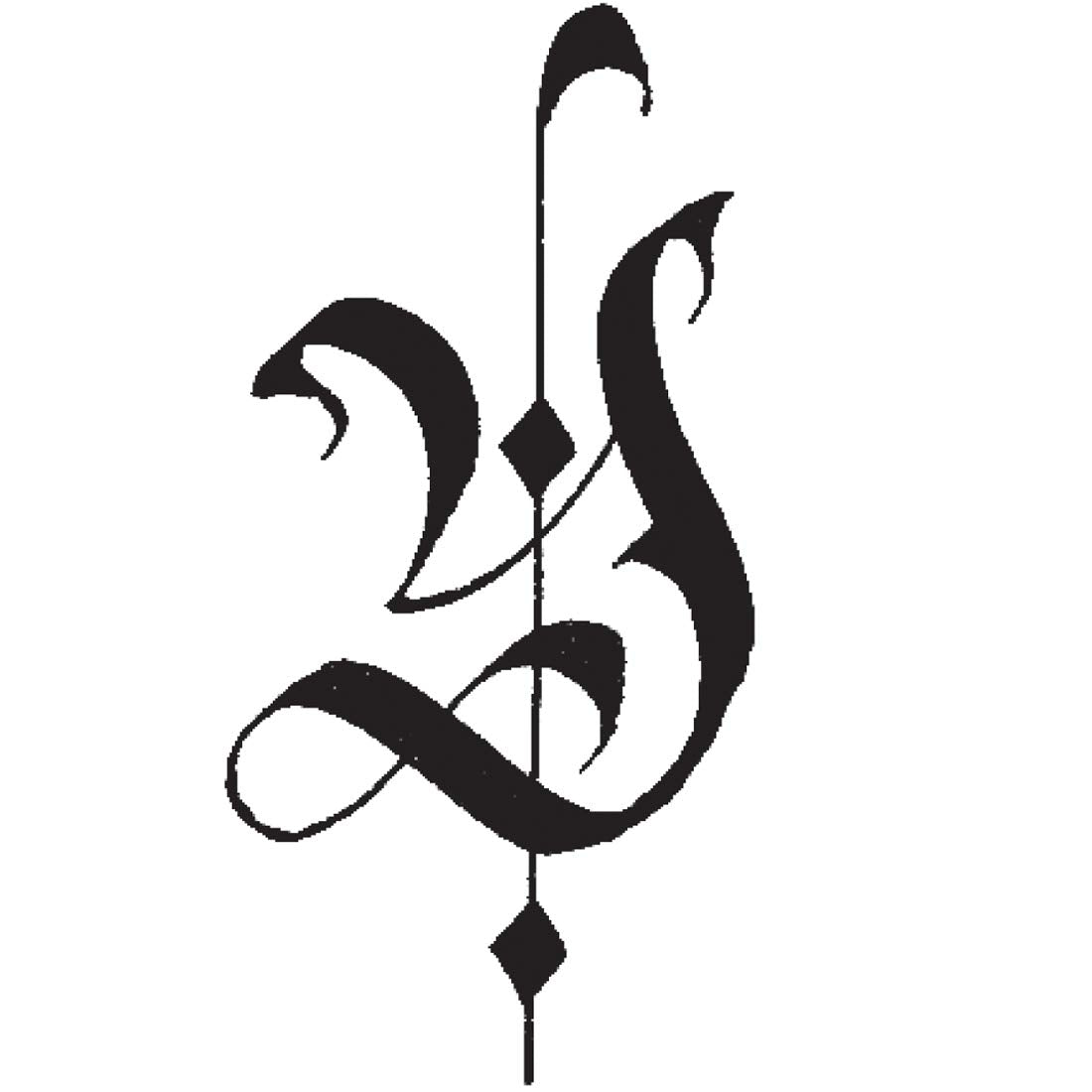 Name Y Latter Two Alphabet Design Body Temporary Tattoo Waterproof For Girls Men Women