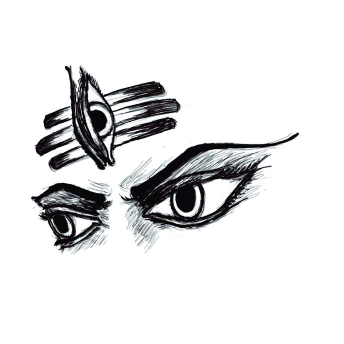 Shiv Eye Tattoo Waterproof Male and Female Temporary Body Tattoo… - Temporarytattoowala