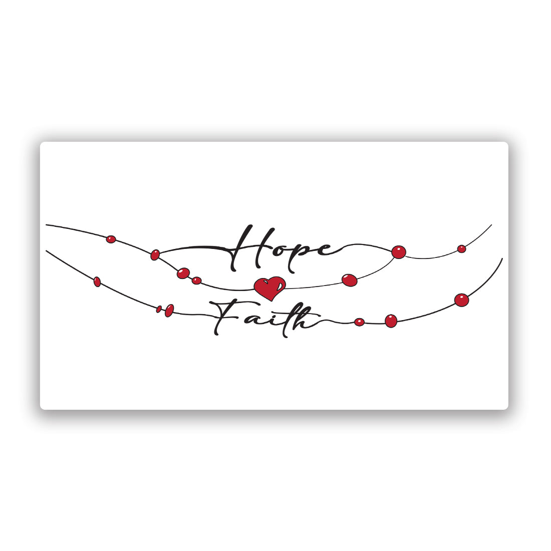 Hope with Faith Tattoo Heart breslate Waterproof For Men and Women Temproary Body Tattoo