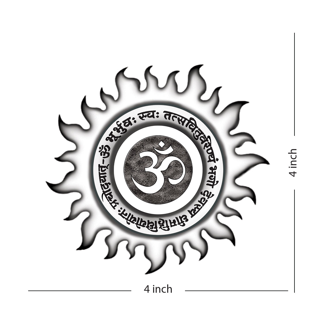 Surya Dev with Gyatri Mantra Temporary Tattoo Waterproof For Male and Female Temporary Body Tattoo