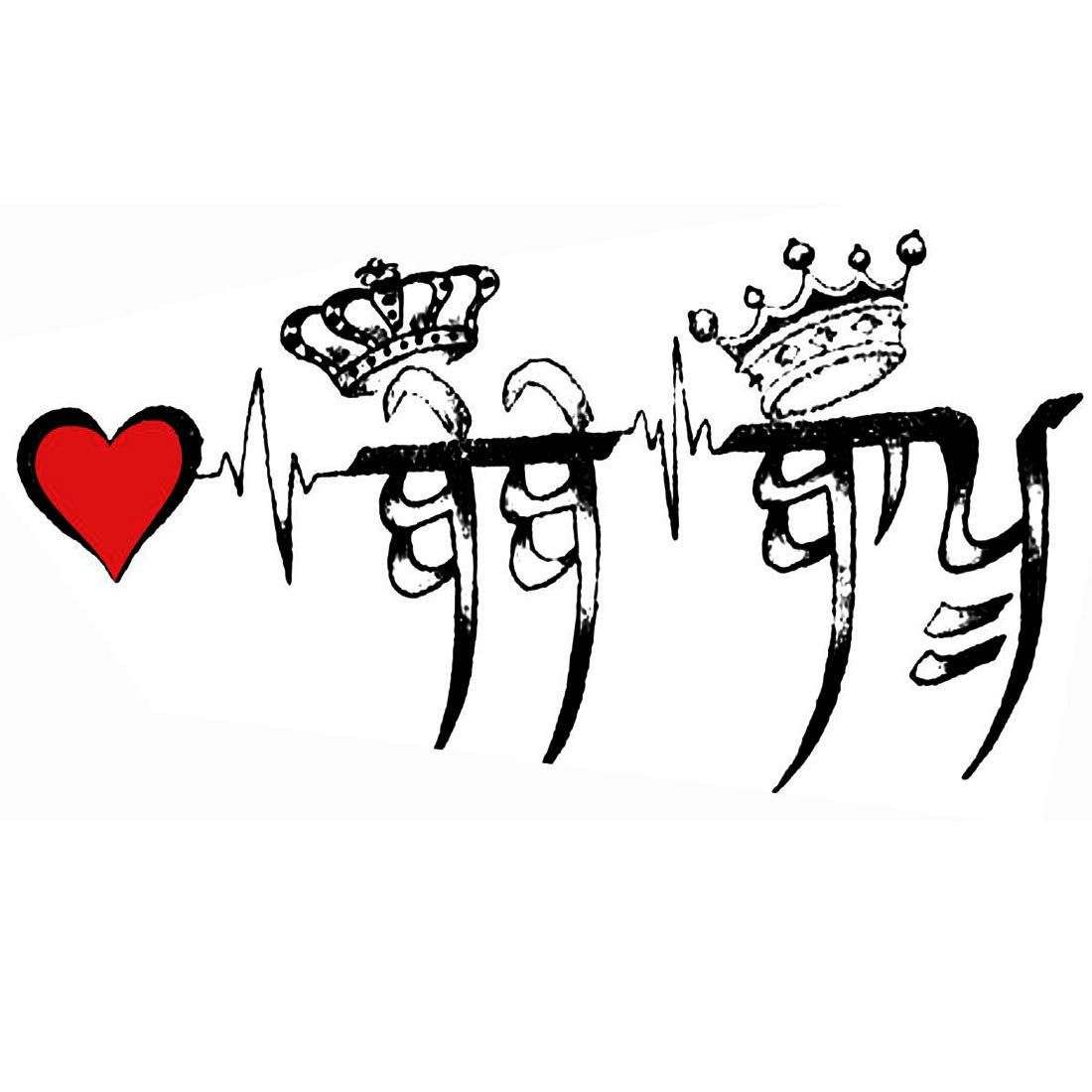 Punjabi Mom Dad Men and Women Waterproof Temporary Body Tattoo…
