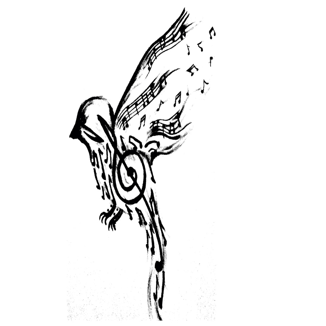 Music Logo Tattoo For Men and Women Waterproof Sticker Temporary Body Tattoo