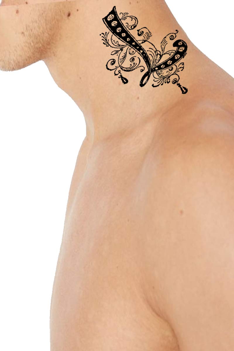 Name L Letter Tattoo Alphabet Body Temporary Tattoo Waterproof For Girls Men Women