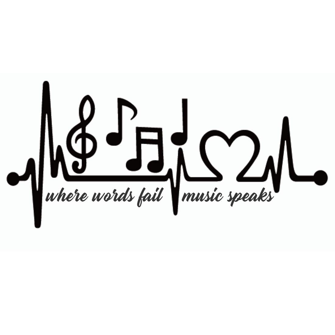 Music Symbol Body Temporary Tattoo Waterproof For Girls Men Women