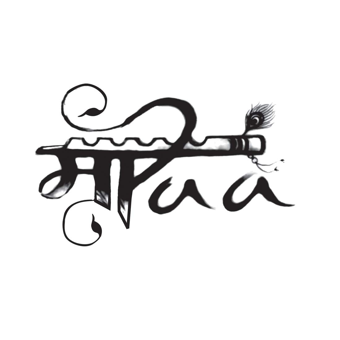 Temporary Tattoowala Maa Paa Flute Tattoo Design Men Women Waterproof Temporary Body Tattoo