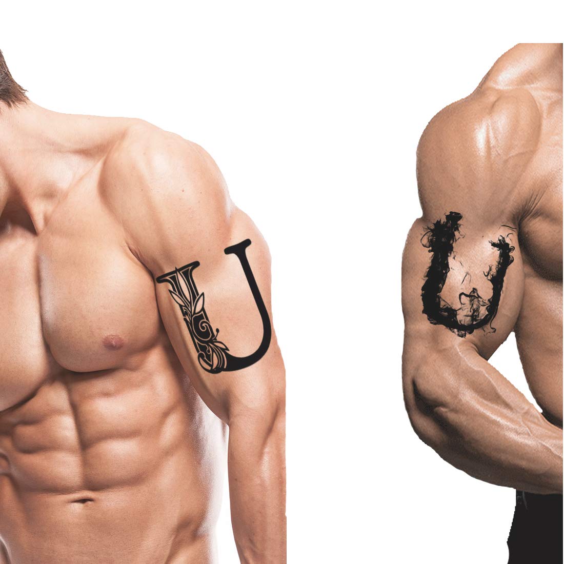 Name U Letter Tattoo Alphabet Body Temporary Tattoo Waterproof For Girls Men Women