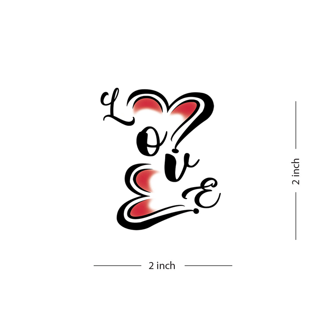 Love Tattoo Love Heart Waterproof Boys and Girls Temporary Tattoo