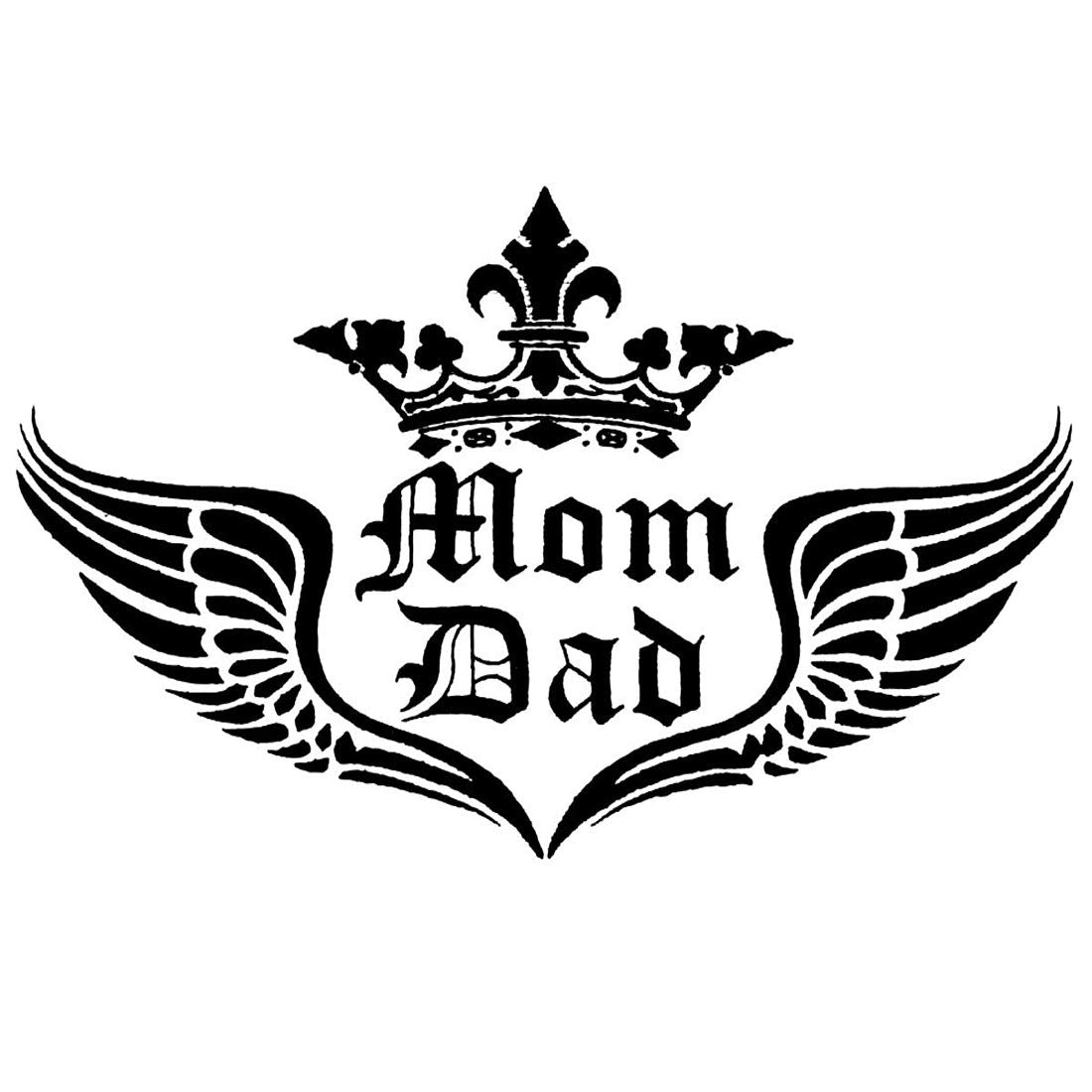 Temporary Tattoowala Wings Mom Dad Waterproof Temporary Tattoo