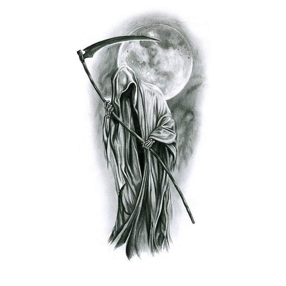 Death Men Skull Devil Temporary Waterproof Tattoos For Men and Women