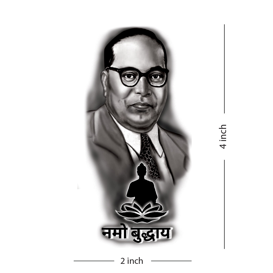 Bhimrao Ambedkar With Mahatma Buddha Ji Temporary Tattoo Waterproof For Male and Female Temporary Body Tattoo