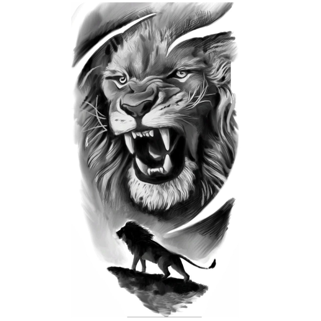 Meaningful Tattoos For Men Tiger Animal Temporary Body Tattoo Waterproof Sticker