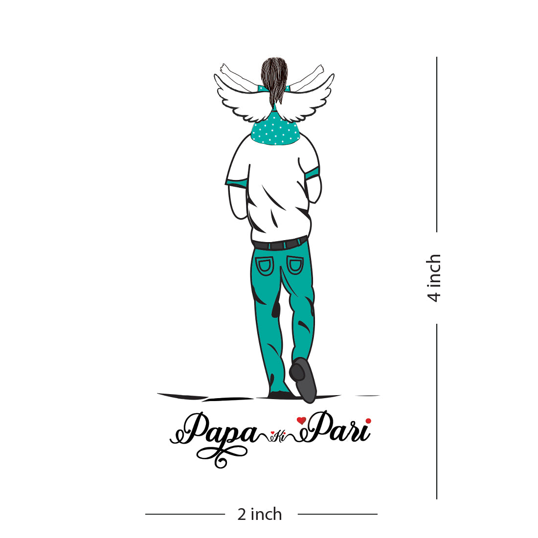 Papa Ki Pari Tattoo Waterproof For Boys and Girls Temporary Body Tattoo