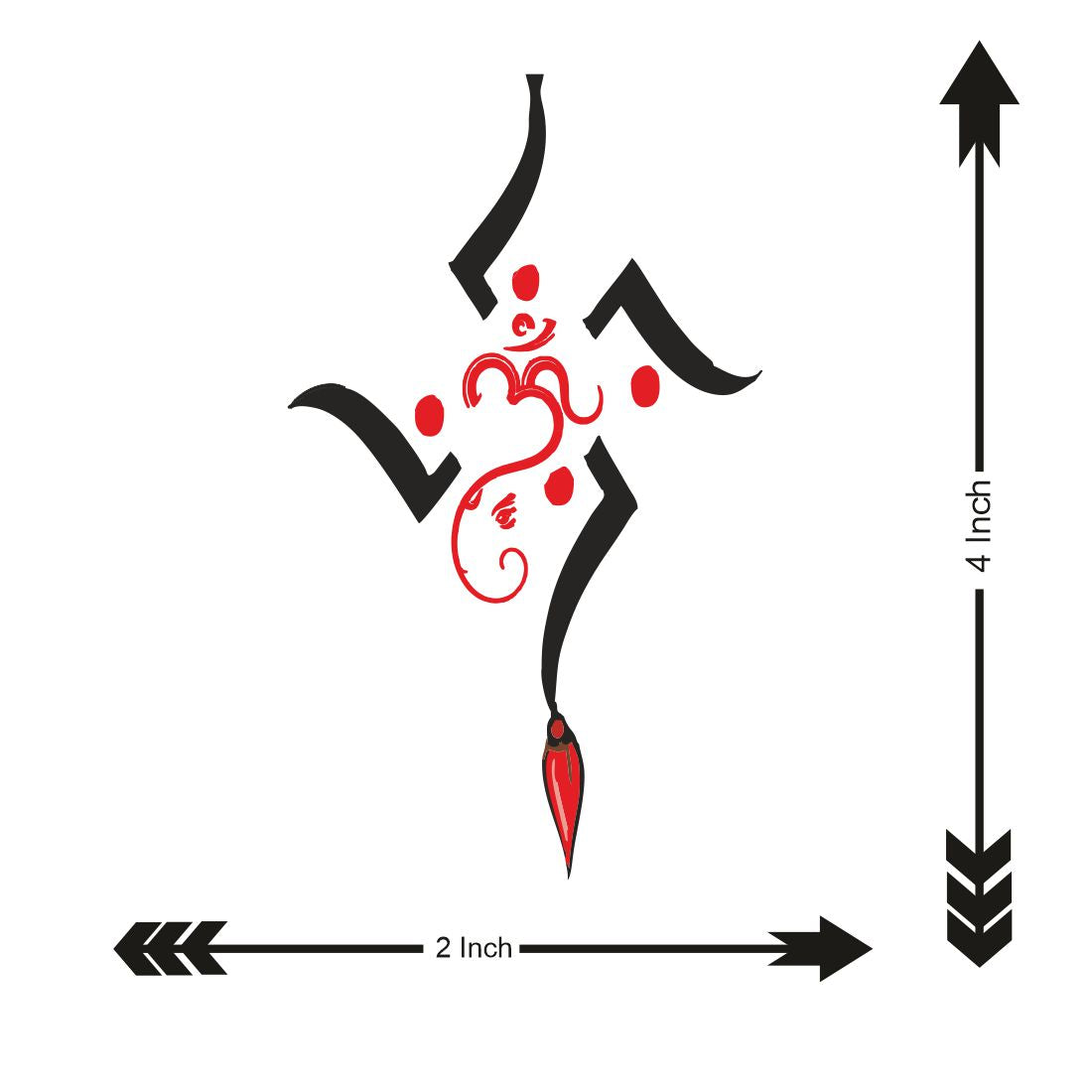 Swastik with Om Tattoo Waterproof For God Temporary Body Tattoo