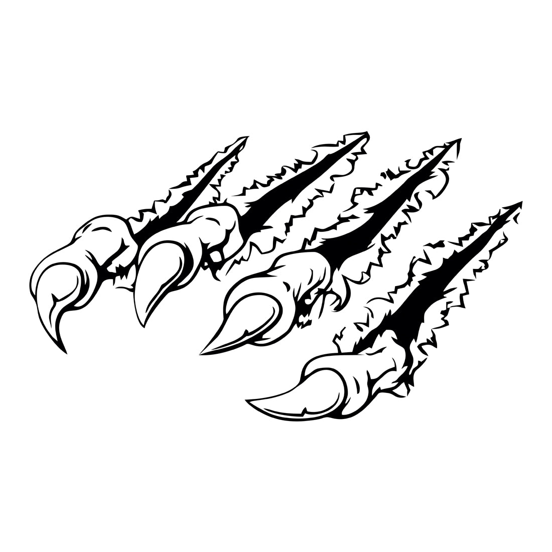 Monster Claw and Ripping Tattoo Waterproof Sticker Background Stock Temporary Body Tattoo
