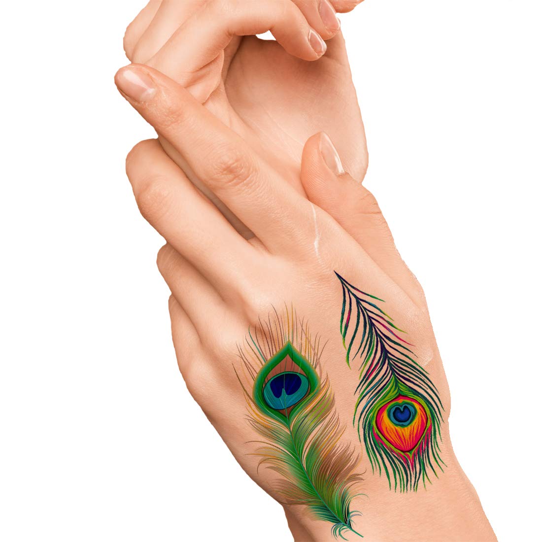 Peacock Feathers Tattoo Waterproof Men and Women Temporary Body Tattoo