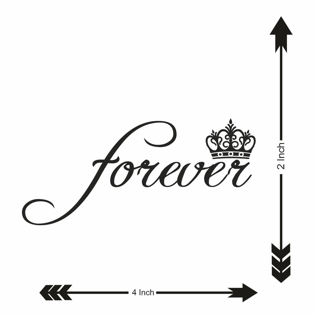 Forever Crown Tattoo Waterproof Boys and Girls Temporary Body Tattoo