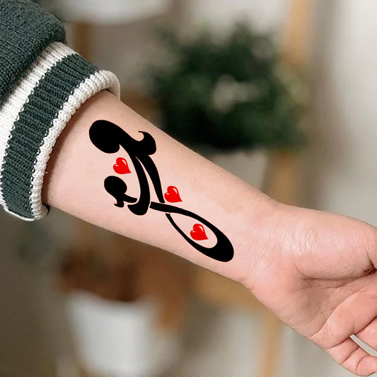 Mom with Daughter Tattoo Heart Waterproof Boys and Girls Temporary Tattoo