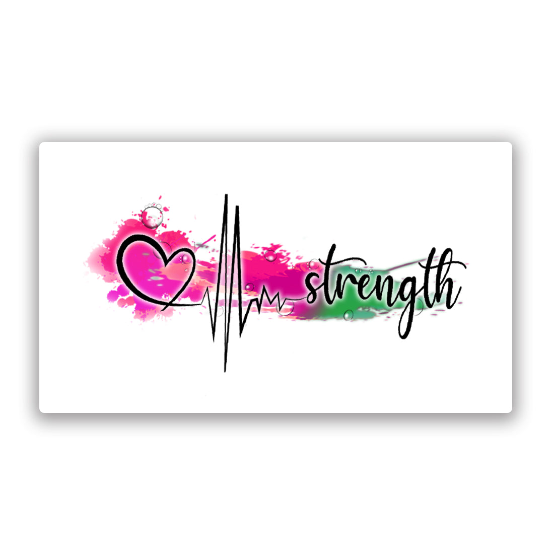 Heart with Strength Tattoo Waterproof For Men and Women Multi Line Temporary Body Tattoo
