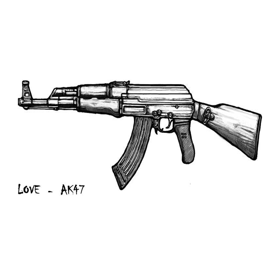 Temporary Tattoo Wala  Ak 47 Toy Gun Tattoo For Boy and Girl Temporary Body Tattoo Waterproof Sticker