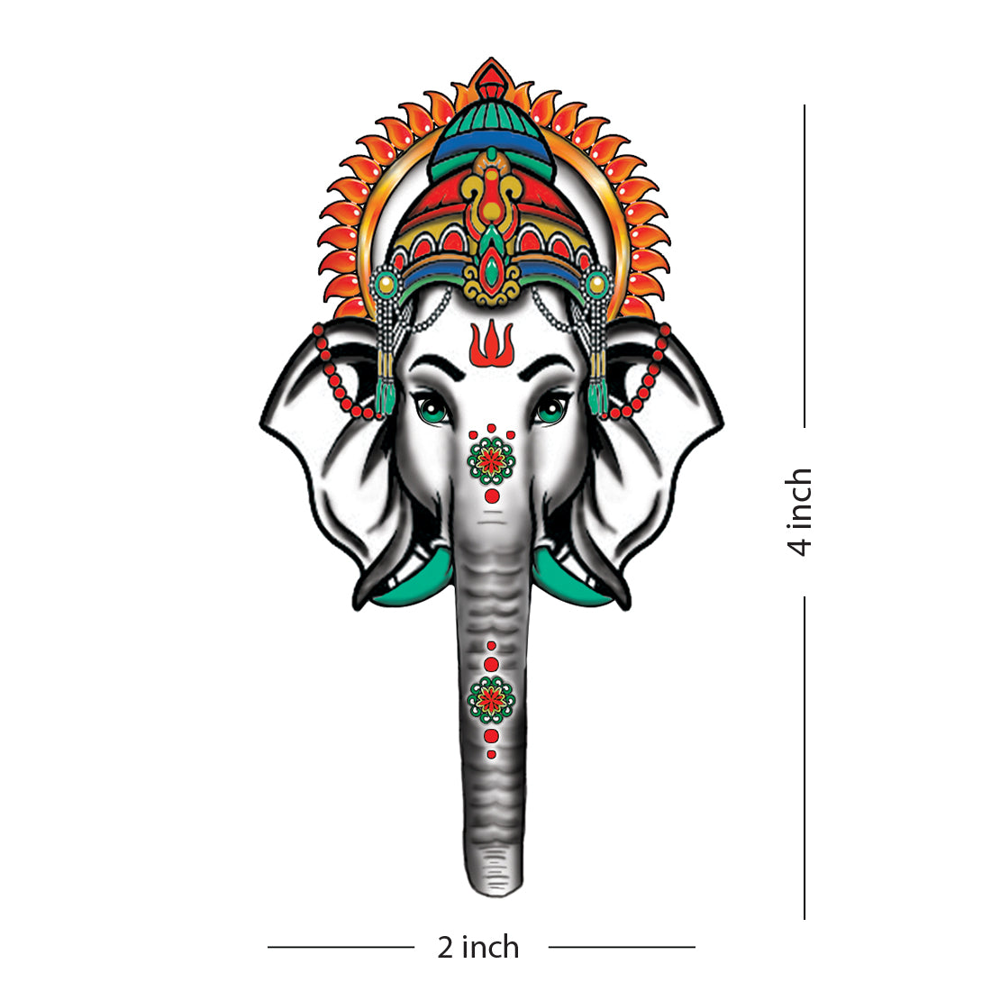 Ganesh Ji In Finger Design Temporary Tattoo Waterproof For Male and Female Temporary Body Tattoo