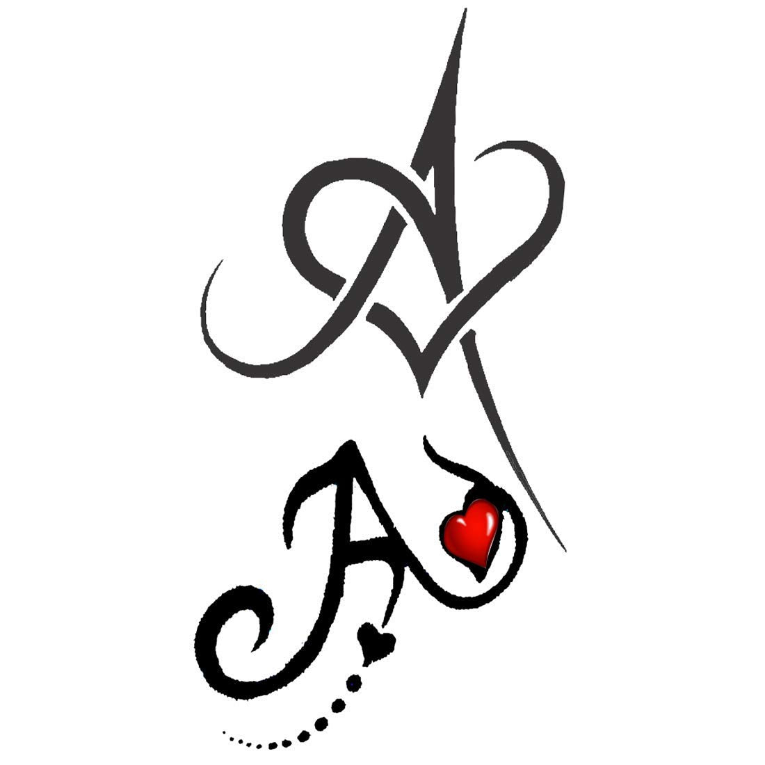 Name A Letter Alphabet Tattoo Waterproof Men and Women Temporary Body Tattoo