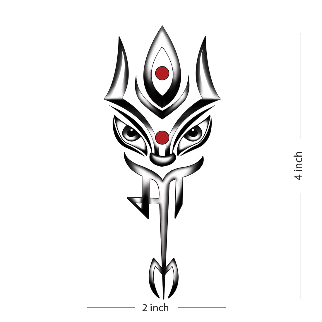 Lord Maa with Trishul Tattoo Waterproof For Man and Female Temporary Body Tattoo