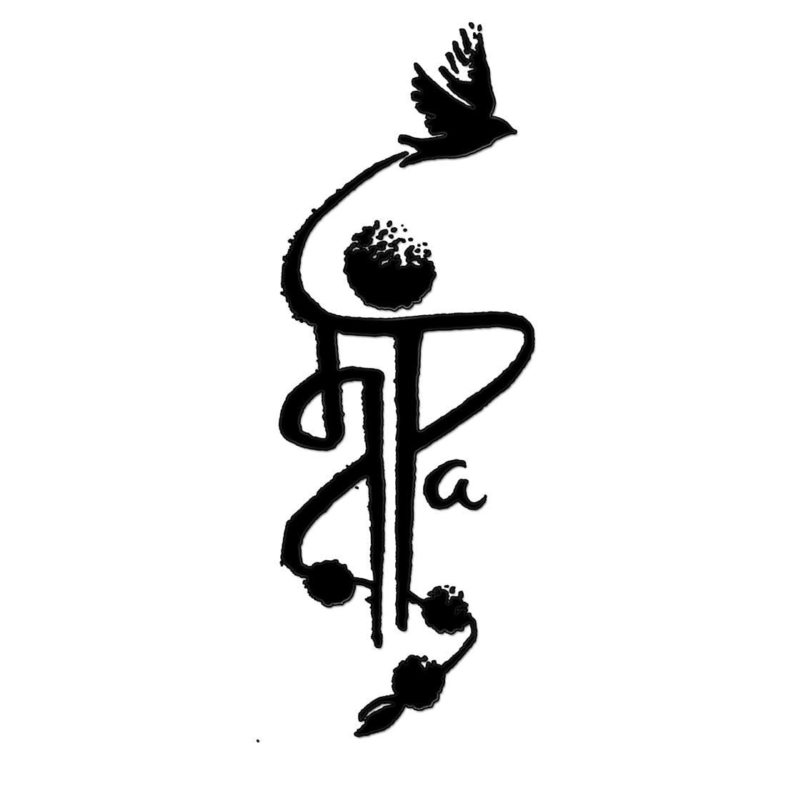Maa and Rudraksha Tattoo Waterproof Men and Women Temporary Body Tattoo