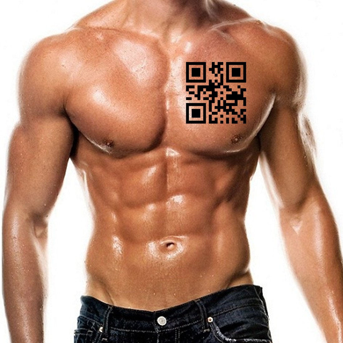 QR Code Body Tattoo After Scan I Love You Waterproof Men and Women Temporary Body Tattoo - Temporarytattoowala