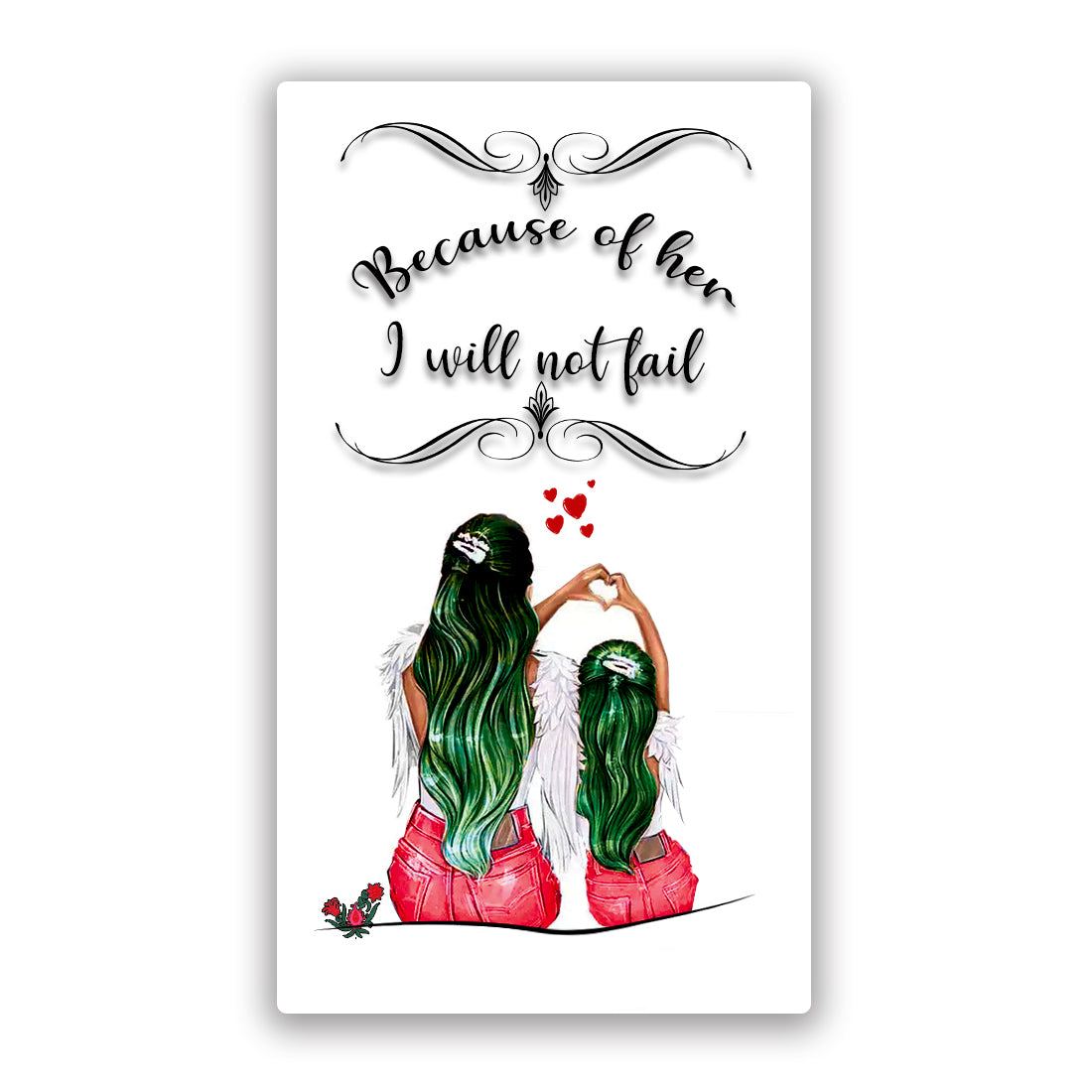 Maa Daughter Multicolor Tattoo Waterproof Temporary Tattoo Size (11 CM x 6 CM)