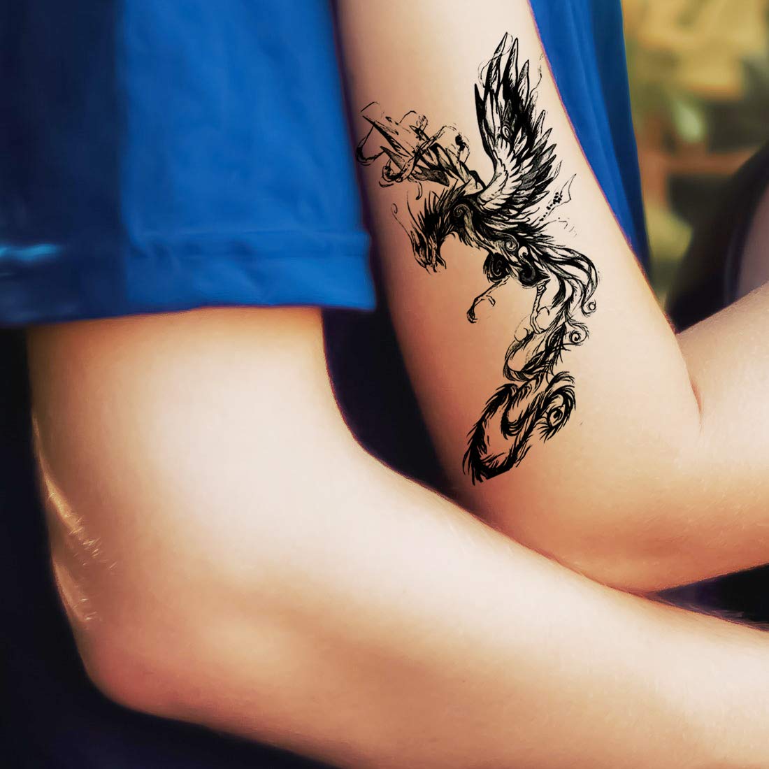 Temporary Tattoowala Phoenix Wings Tattoo Waterproof Temporary Body Tattoo