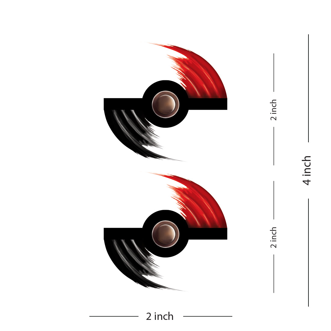 Pokeball Tattoo Pokeman Waterproof For Men and Women Temporary Tattoo