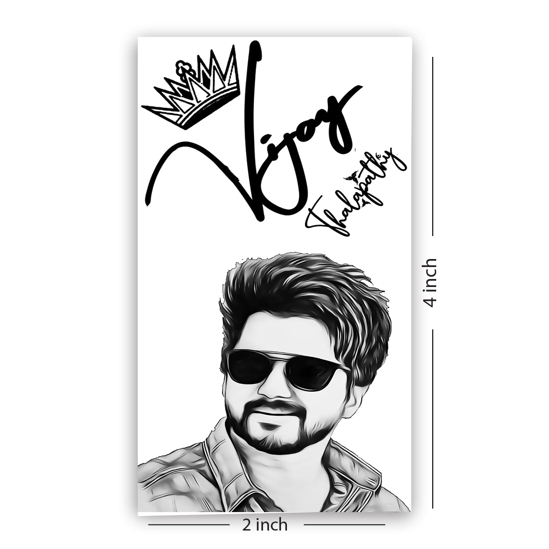 Vijay Thalapathi New Design Waterproof Boys and Girls Temporary Body Tattoo