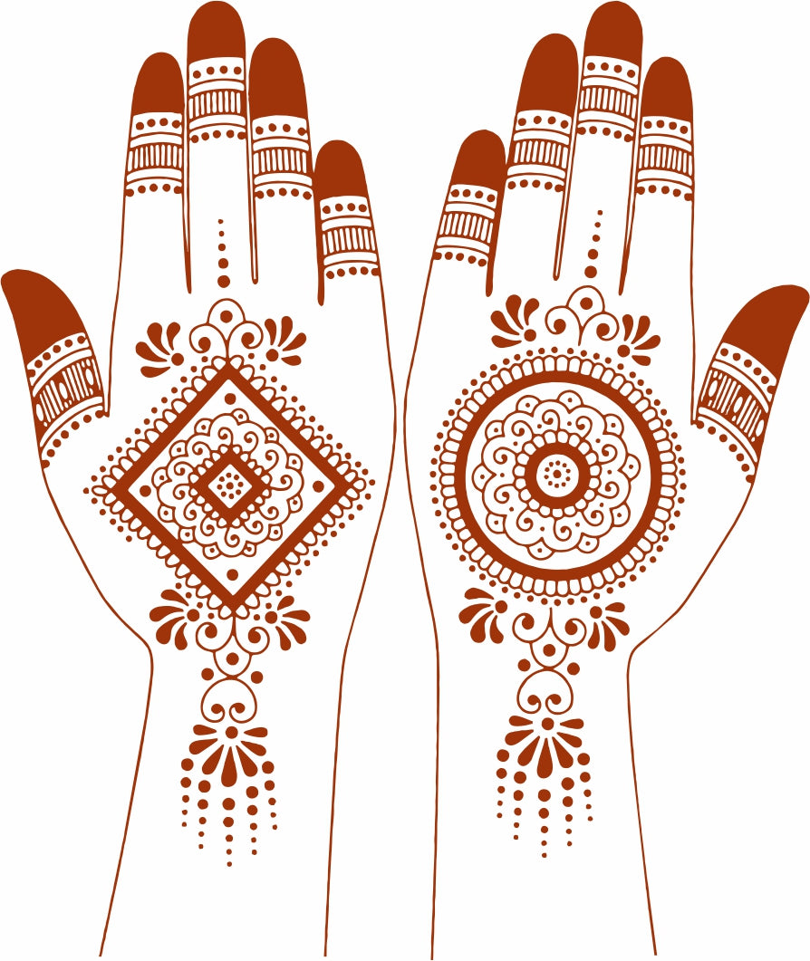 Mandala with Box Frant Side Tattoo Waterproof For Girls Body Sticker