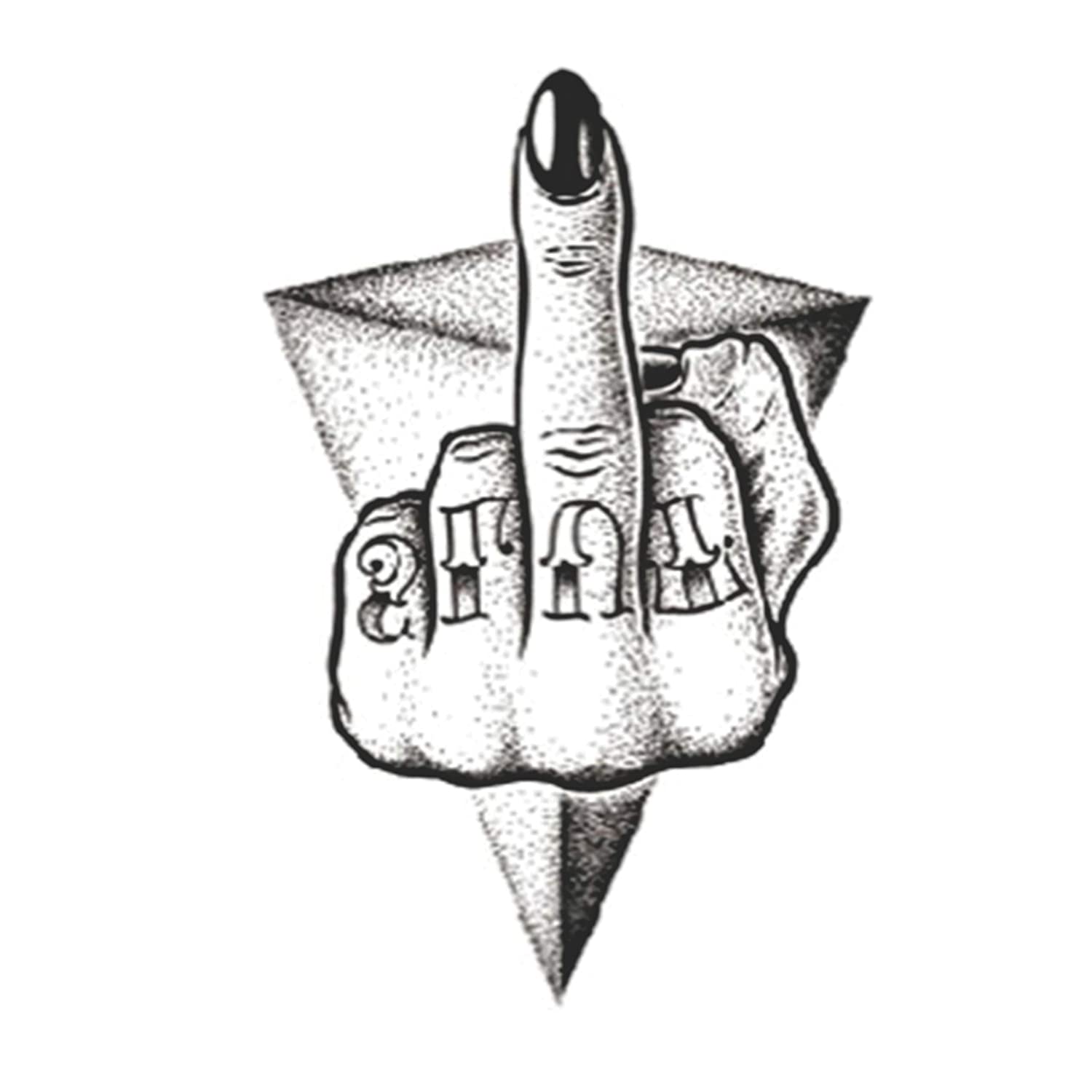 Show Middle Finger Tattoo Waterproof Men and Women You Temporary Body Tattoo - Temporarytattoowala