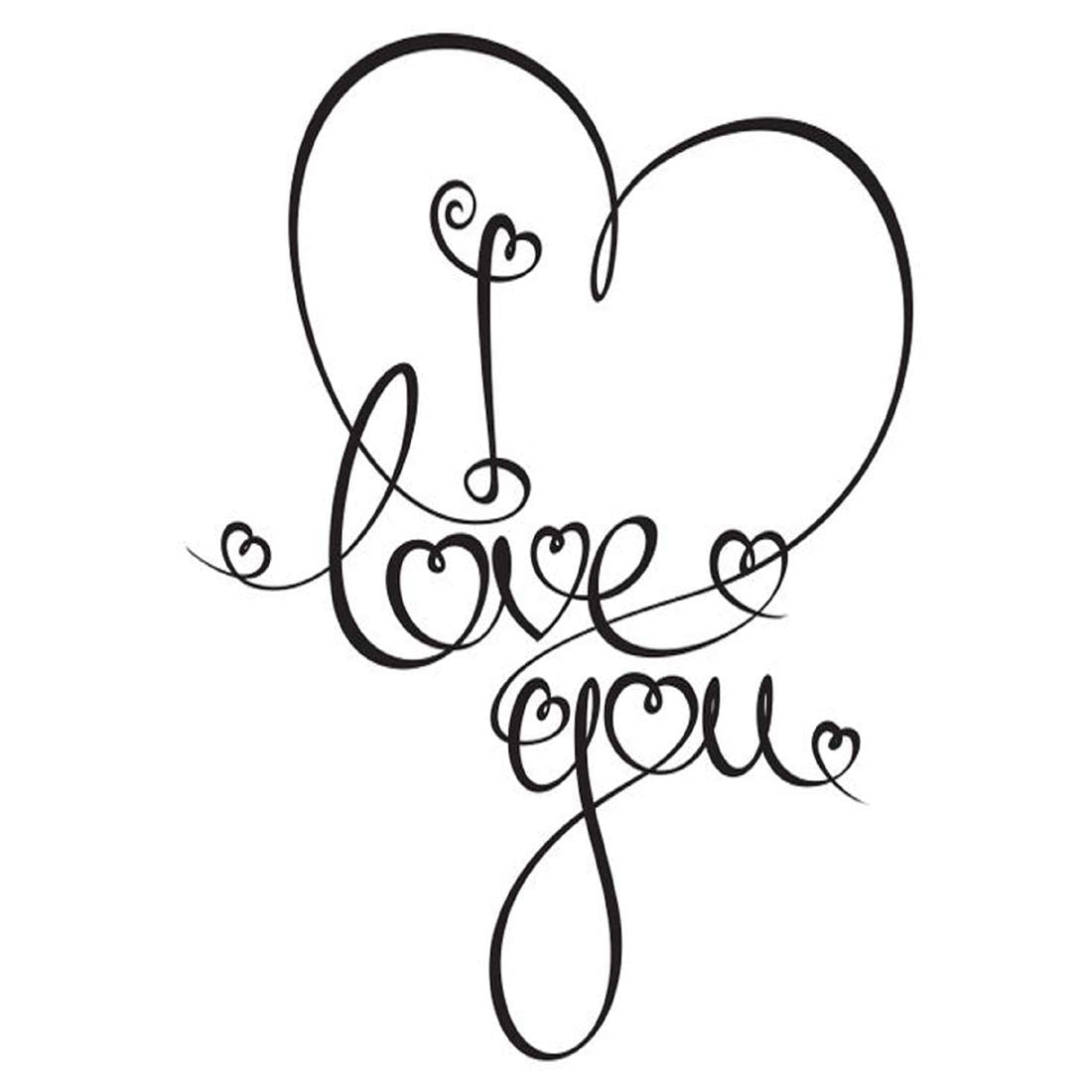 Love You Tattoo Waterproof Male and Female Temporary Body Tattoo - Temporarytattoowala