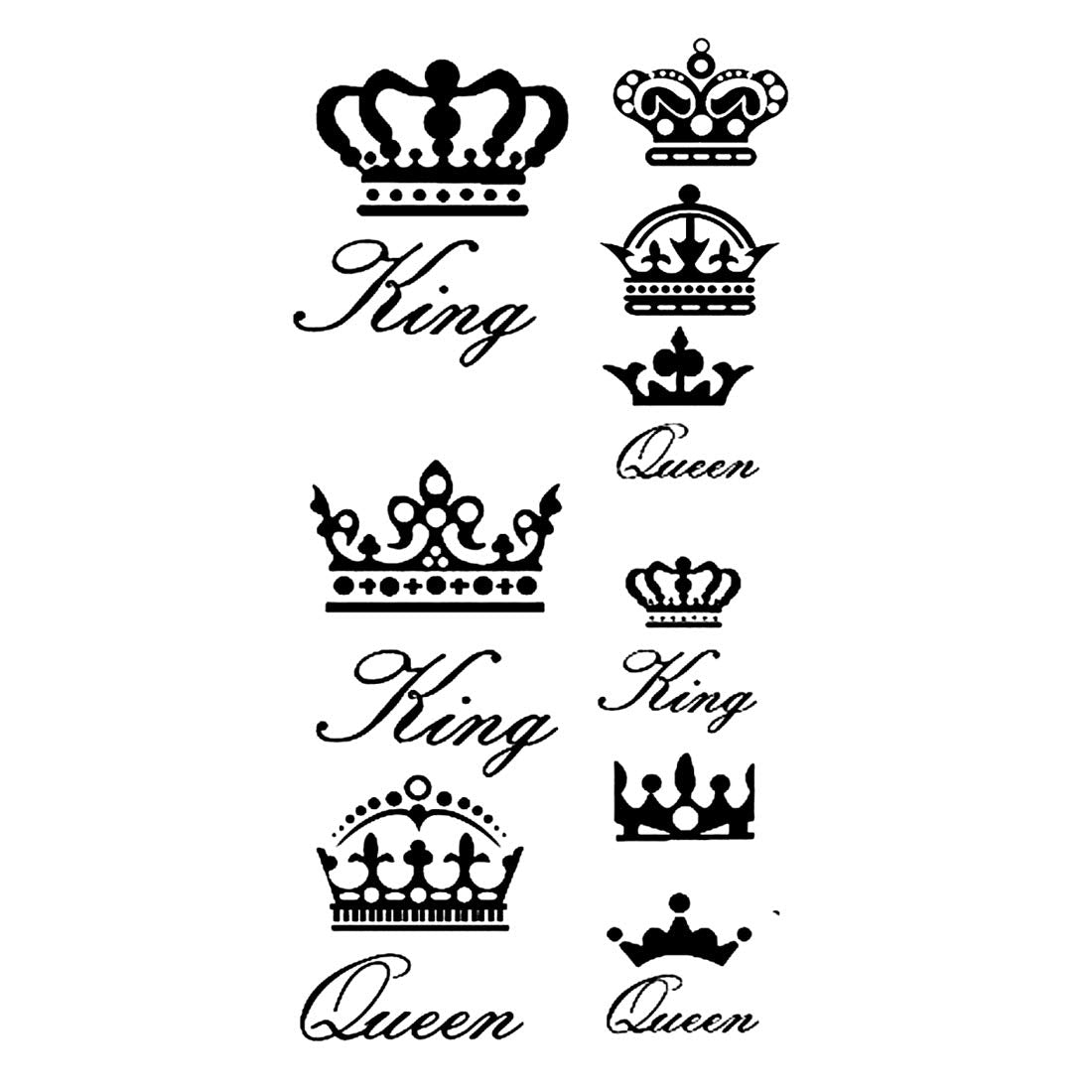 King Crown Graffiti Temporary Waterproof Tattoo For Men and Women