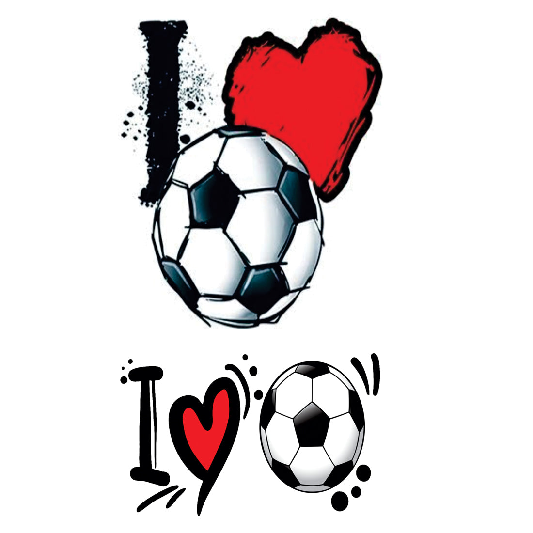 I Love Football Tattoo Waterproof Sticker For Boy and Girl Temporary Body Tattoo