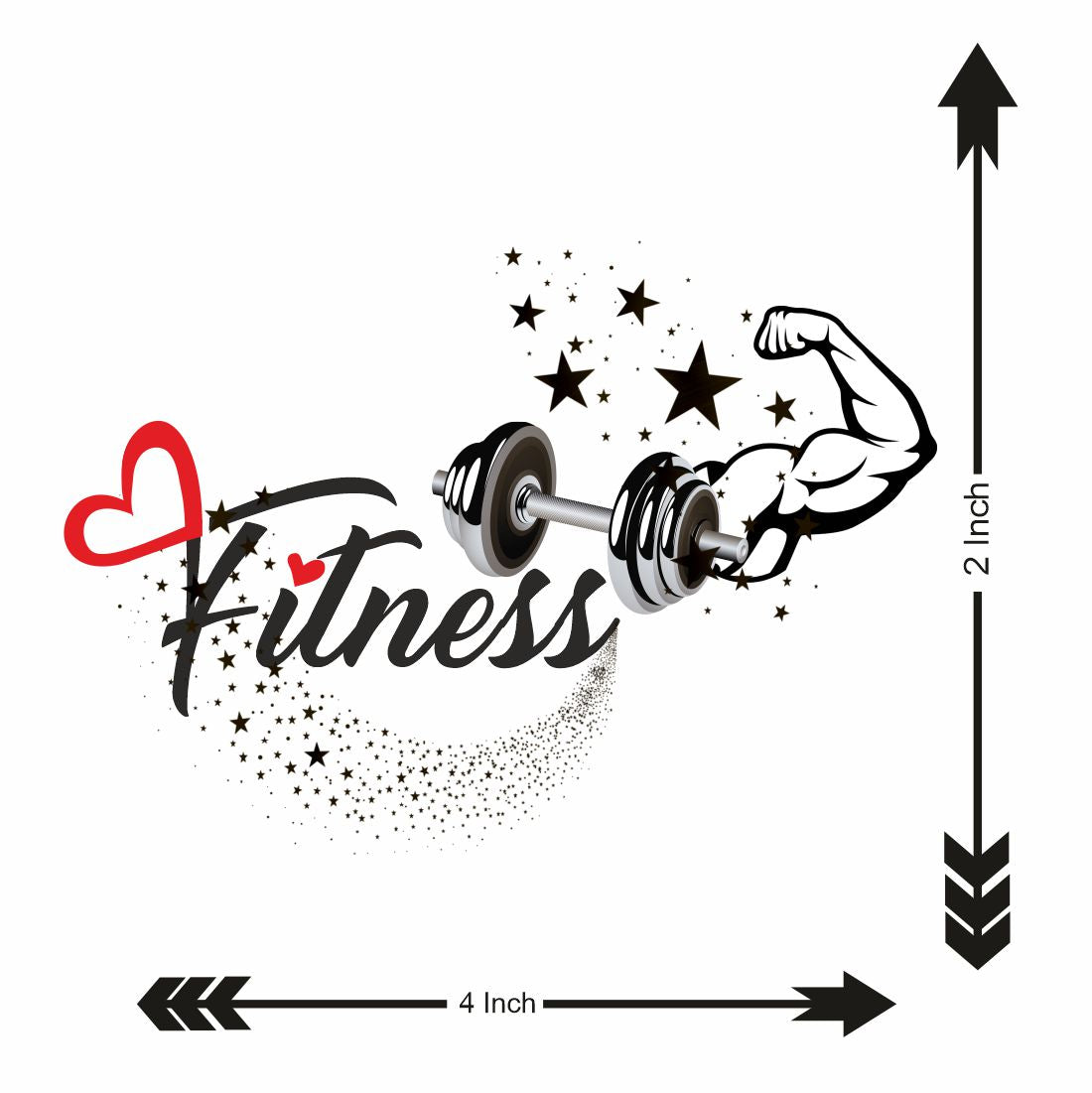 Gym Fitness Tattoo Dumbbell Waterproof Boys and Girls Temporary Body Tattoo