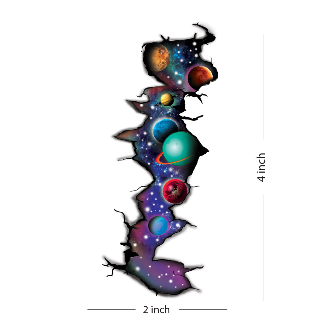 Planet On My Hand Design Temporary Tattoo Waterproof For Male and Female Temporary Body Tattoo